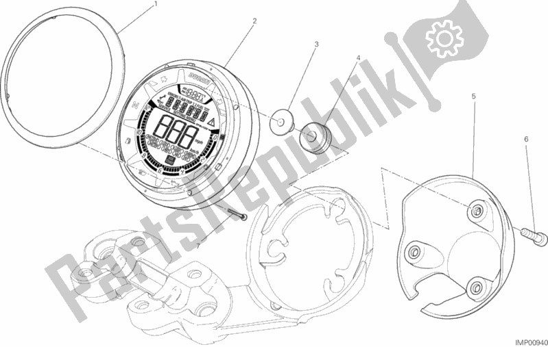 Todas las partes para Tablero De Instrumentos de Ducati Scrambler Classic Thailand USA 803 2016